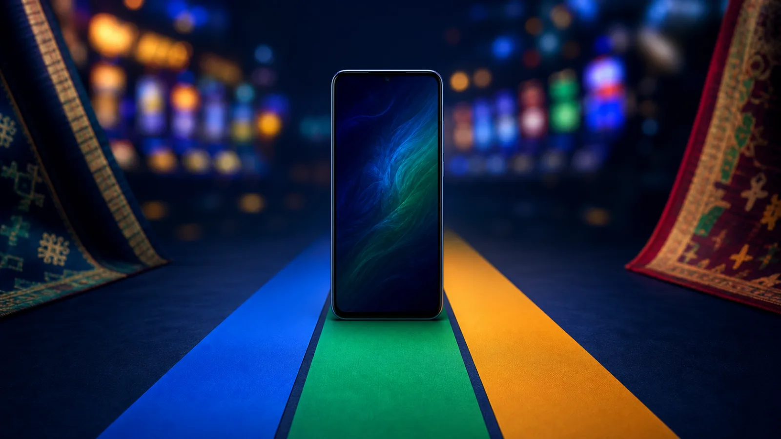 Three mobile access paths converging on one gaming phone